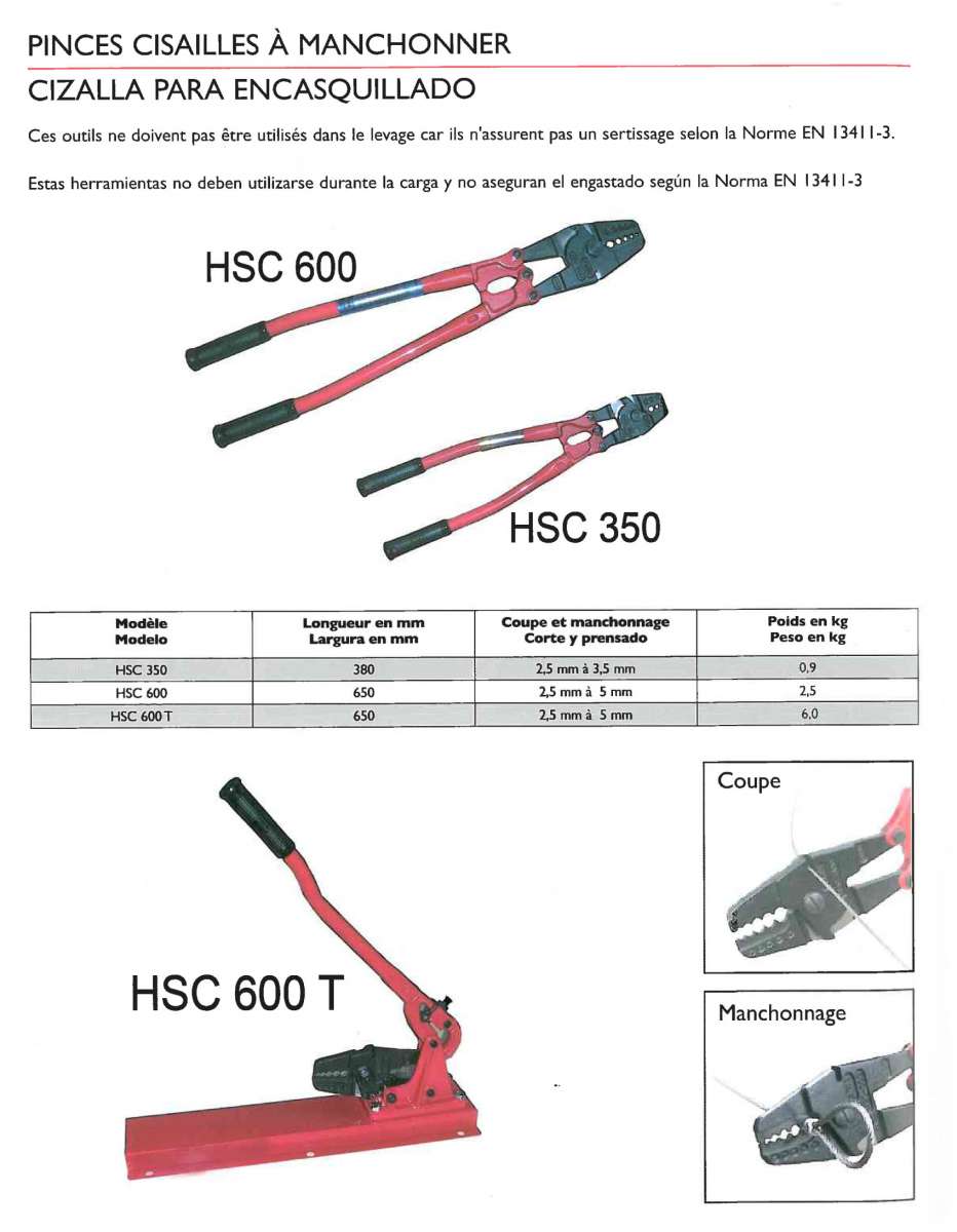 Informations technique de HSC600